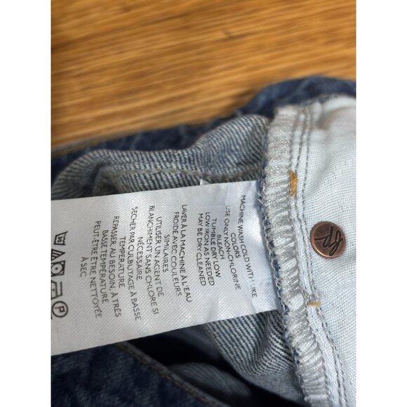 We the Free People Womens Wide Leg Jeans Size 25 27x32 Baggy Distressed Denim - Picture 6 of 8